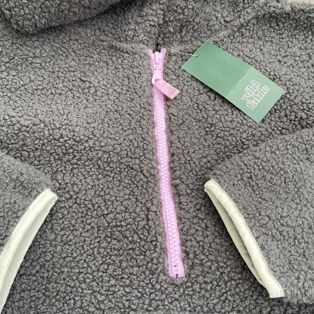 Women's Size Small Half-Zip Sherpa
Anorak Jacket - Wild Fable Gray NEW 🆕 - Picture 7 of 9
